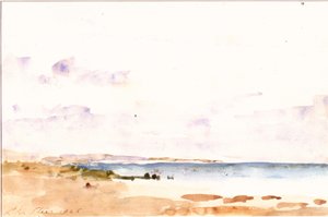 مشهد الساحل (مرحاض على ورق ، ولصق على البطاقة) بواسطة فيليب ويلسون ستير